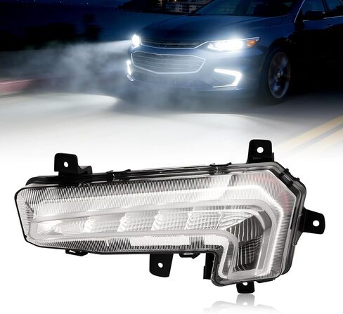 LED Fog Lights Compatible with 2016 2017 2018 Chevy Malibu, Right Side Fog Lamp With Clear Lens- Passagner Side in Kuwait
