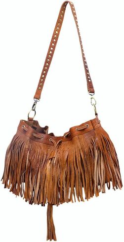 American Darling Bucket full Grain Genuine Leather Western Women Bag Handbag Purse | Travel Bags College Casual in Kuwait