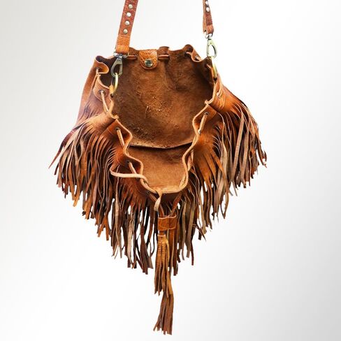 American Darling Bucket full Grain Genuine Leather Western Women Bag Handbag Purse | Travel Bags College Casual in Kuwait