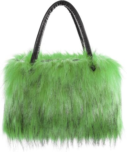 Women Fur Bag Faux Fur Tote Bag Furry Fuzzy Shoulder Crossbody Handbag With Long Shoulder Strap in Saudi Arabia
