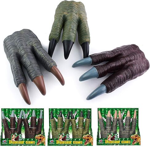 Ulalaza 1Pair Dinosaur Claws Dino Cosplay Paw Gloves Costume Accessoriesfor Velociraptor Pretend Play Party Supplies in Saudi Arabia