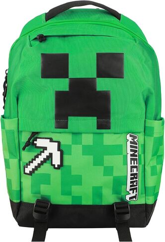 حقيبة ظهر Minecraft Creeper & Pickax Green مقاس 17.5 بوصة in Saudi Arabia