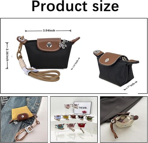Fashion Mini Coin Purse for Women, Nylon Change Purse Zipper Wallet with Keychain for Cards, Cash, and Coins (Pink) in Kuwait