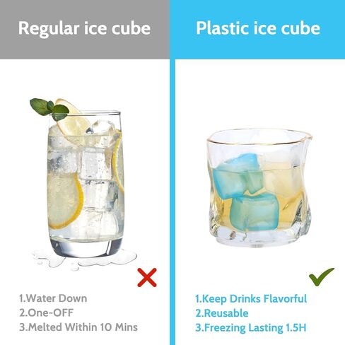360 Pack White Reusable Ice Cubes Without Diluting for Drinks Permanent Ice Cube Frozen BPA Free for Bars Party Ice Bath Camping Fishing Refreezable Ice Instant Cooler Packs for Injuries in Saudi Arabia