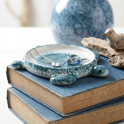 Potiera Funny Shark Jewelry Tray, Handmade Ceramic Decorative Ring Holder Trinket Dish Plate for Earrings Necklace Key, Unique Shark Gifts for Girls Women Mom, Coastal Ocean Beach Nautical Theme Decor in Saudi Arabia
