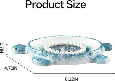Potiera Funny Shark Jewelry Tray, Handmade Ceramic Decorative Ring Holder Trinket Dish Plate for Earrings Necklace Key, Unique Shark Gifts for Girls Women Mom, Coastal Ocean Beach Nautical Theme Decor in Saudi Arabia