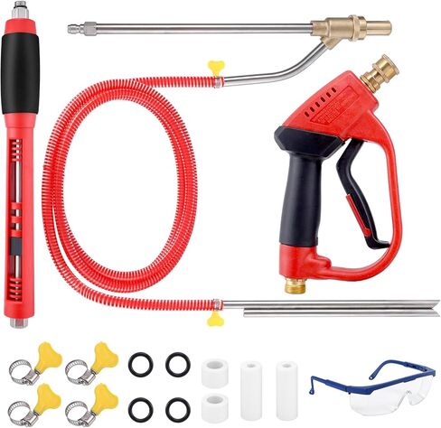 Pressure Washer Sand Gun Blaster Kit with Gun, 5000 PSI Sand Gun Blaster for Pressure Washer with 4 PCS Replacement Nozzle & 1/4'' Quick Disconnect Wet Abrasive Sand Gun Blaster Attachment in Saudi Arabia
