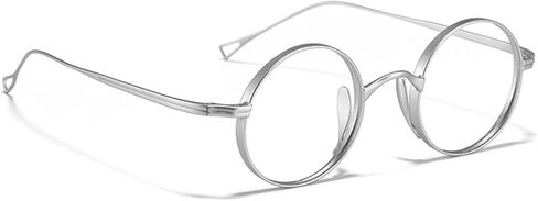 ZEZEFUFU Silver Lightweight Titanium Retro 45mm Spectacle Glasses Round Eyeglass Frames in Saudi Arabia