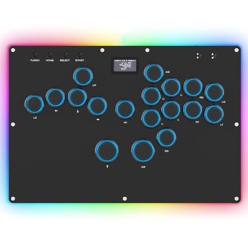 GuileKeys Leverless Controller Arcade Stick GK-16, All-Button Arcade Controller with Multi-function Button for PS4/PS3/PC/Switch, Arcade Fight Stick with RGB/Turbo/Hot-Swap/Custom Top Plate White in Saudi Arabia