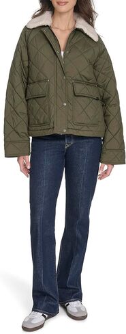 Levi's Women's Diamond Quilted Jacket With Sherpa Collar Jacket in Saudi Arabia