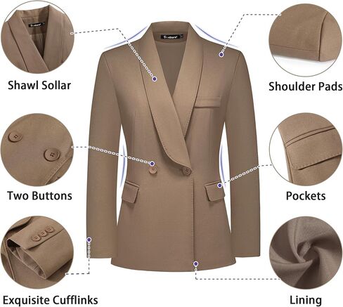 Women's Business Suit 2 Piece Set Shawl Sollar Blazer Bootcut Pants Suits for Women in Saudi Arabia