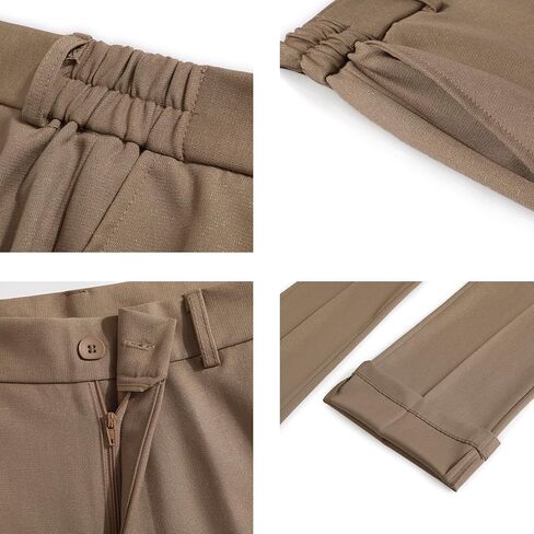 Women's Business Suit 2 Piece Set Shawl Sollar Blazer Bootcut Pants Suits for Women in Saudi Arabia
