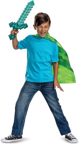 Minecraft Sword and Cape Costume Set, Official Minecraft Costume Accessories for Kids, One Size in Saudi Arabia