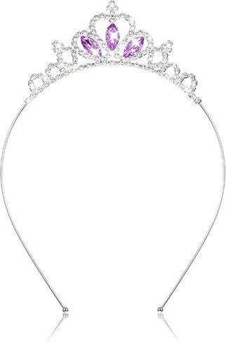 AUZUO Princess Crown Tiara, Crystal Tiaras for Women Pageant Crown Rhinestone Headband Silver Crystal Tiara Hair Accessories for Women Birthday Wedding Halloween Party Christmas Gifts in Saudi Arabia