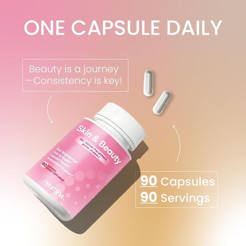 Women's Skin & Beauty Complex | Skin Brightening, Hair, Skin & Nails Health, Cellular Health, Antioxidant Support | Vegan, Non-GMO, Made in USA, 90 Servings in Saudi Arabia