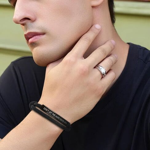 Dont Let The Hard Days Win Bracelet, Motivational Bracelet For Women Men, Adjustable Handmade Bradied String Inspirational Gifts in Saudi Arabia