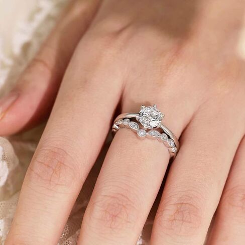 Moissanite Curved Wedding Bands For Women D Color VVS1 Clarity Stackable Rings 925 Sterling Silver Sz 5-10 in Saudi Arabia