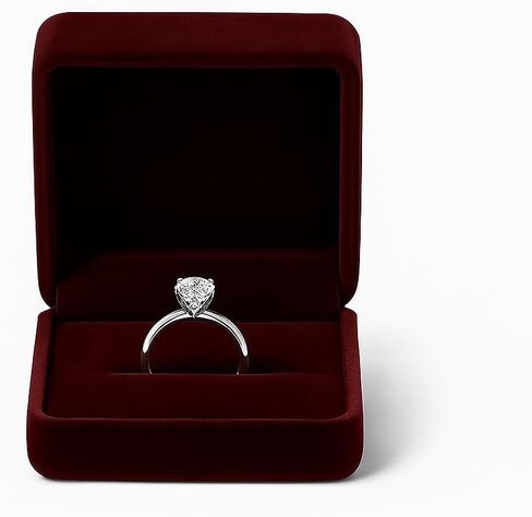 خاتم The Treasure Lab Grown Diamond Solitaire 1-2 قيراط - لون D-E، وضوح VVS - معتمد من IGI - خاتم خطوبة أو زفاف مكون من 6 شقوق للنساء in Saudi Arabia