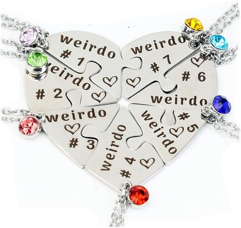 5 BFF Best Friend Necklace Puzzle Friendship Sister Pendant for 6 in Saudi Arabia