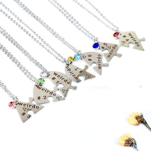 5 BFF Best Friend Necklace Puzzle Friendship Sister Pendant for 6 in Saudi Arabia