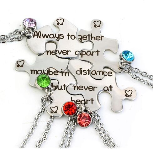 5 BFF Best Friend Necklace Puzzle Friendship Sister Pendant for 6 in Saudi Arabia