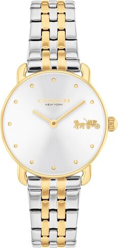 Coach Elliot Women’s Quartz Watch – Two-Tone Link Bracelet – 2-Hand Analog Movement - Iconic Style - Gift for Her - 28mm in Saudi Arabia