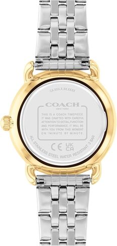 Coach Elliot Women’s Quartz Watch – Two-Tone Link Bracelet – 2-Hand Analog Movement - Iconic Style - Gift for Her - 28mm in Saudi Arabia