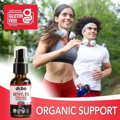 Vitamin B12 Liquid Spray Drops - Organic Liquid B12 Vitamins for Women, Men, Kids & Energy, Vegan Sublingual Methyl B 12 Spray Supplement - Organic Pure Methylcobalamin Vit B 12 Drops Vitamins 1 Fl Oz in Saudi Arabia