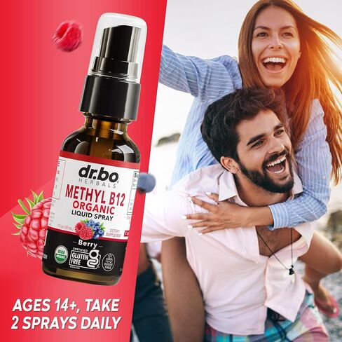 Vitamin B12 Liquid Spray Drops - Organic Liquid B12 Vitamins for Women, Men, Kids & Energy, Vegan Sublingual Methyl B 12 Spray Supplement - Organic Pure Methylcobalamin Vit B 12 Drops Vitamins 1 Fl Oz in Saudi Arabia
