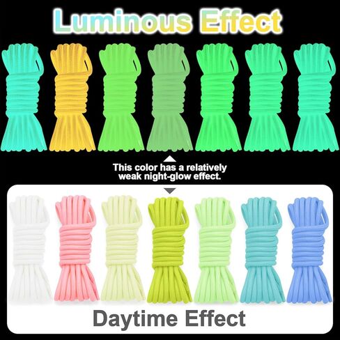 YJRVFINE Luminous Shoe Laces for Sneakers: 2 Pairs Round Glow in the Dark Shoelaces in Saudi Arabia