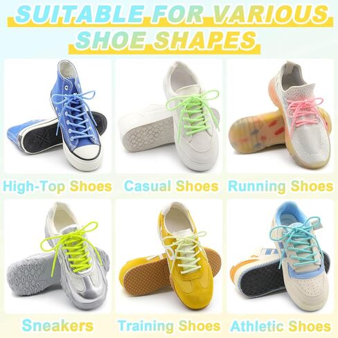 YJRVFINE Luminous Shoe Laces for Sneakers: 2 Pairs Round Glow in the Dark Shoelaces in Saudi Arabia