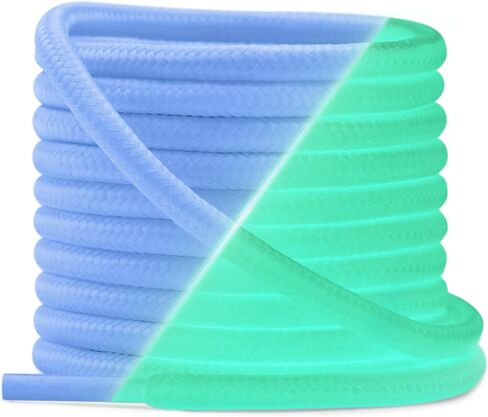 YJRVFINE Luminous Shoe Laces for Sneakers: 2 Pairs Round Glow in the Dark Shoelaces in Saudi Arabia