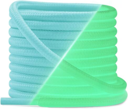 YJRVFINE Luminous Shoe Laces for Sneakers: 2 Pairs Round Glow in the Dark Shoelaces in Saudi Arabia