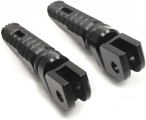 MZS Motorcycle Foot Pegs, Aluminum Passenger Footpeg Rear Footrest Rest Pedal Adjustbale Black Compatible with Z400 Z650 Z900 Z1000 Z1000SX ZX6R ZX10R ZX14R Concours EX 250 300 400 650 in Kuwait