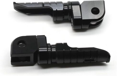 MZS Motorcycle Foot Pegs, Aluminum Passenger Footpeg Rear Footrest Rest Pedal Adjustbale Black Compatible with Z400 Z650 Z900 Z1000 Z1000SX ZX6R ZX10R ZX14R Concours EX 250 300 400 650 in Kuwait