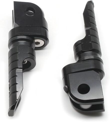 MZS Motorcycle Foot Pegs, Aluminum Passenger Footpeg Rear Footrest Rest Pedal Adjustbale Black Compatible with Z400 Z650 Z900 Z1000 Z1000SX ZX6R ZX10R ZX14R Concours EX 250 300 400 650 in Kuwait