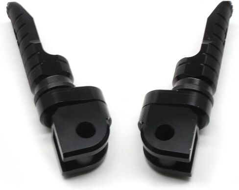 MZS Motorcycle Foot Pegs, Aluminum Passenger Footpeg Rear Footrest Rest Pedal Adjustbale Black Compatible with Z400 Z650 Z900 Z1000 Z1000SX ZX6R ZX10R ZX14R Concours EX 250 300 400 650 in Kuwait