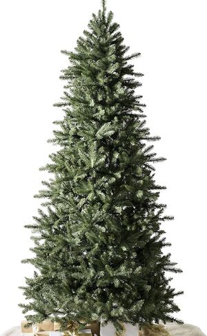 Balsam Hill 6.5ft Berkshire Mountain Fir - شجرة عيد الميلاد الاصطناعية الرفيعة غير المضاءة وحامل ممتاز للمساحات المتوسطة in Saudi Arabia