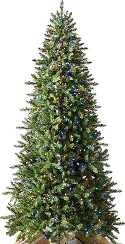 Balsam Hill 6.5ft Berkshire Mountain Fir - شجرة عيد الميلاد الاصطناعية الرفيعة غير المضاءة وحامل ممتاز للمساحات المتوسطة in Kuwait