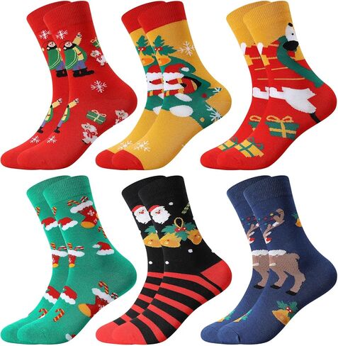 Novelty Fun Crew Socks for Women Colorful Crazy Socks for Women Girls Gifts in Saudi Arabia