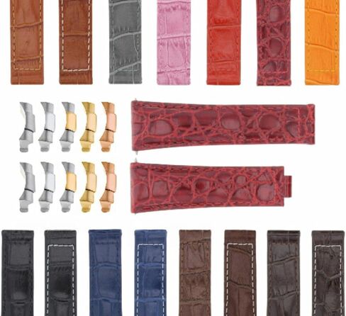 Ewatchparts 20mm Leather Watch Band Strap End Link Piece Compatible With Rolex Daytona Short Medium in Saudi Arabia