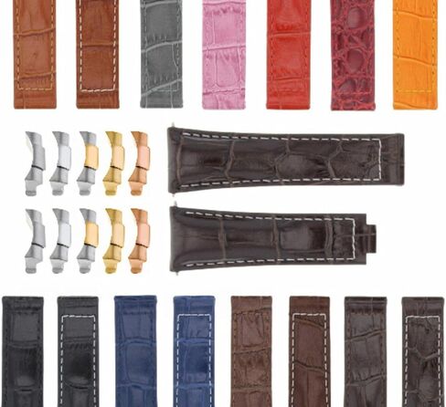 Ewatchparts 20mm Leather Watch Band Strap End Link Piece Compatible With Rolex Daytona Short Medium in Saudi Arabia