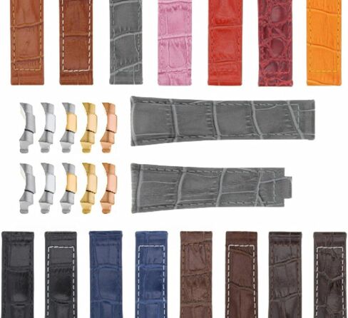 Ewatchparts 20mm Leather Watch Band Strap End Link Piece Compatible With Rolex Daytona Short Medium in Saudi Arabia
