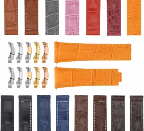 Ewatchparts 20mm Leather Watch Band Strap End Link Piece Compatible With Rolex Daytona Short Medium in Saudi Arabia