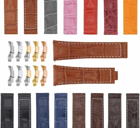 Ewatchparts 20mm Leather Watch Band Strap End Link Piece Compatible With Rolex Daytona Short Medium in Saudi Arabia