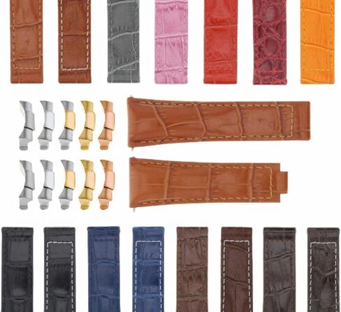 Ewatchparts 20mm Leather Watch Band Strap End Link Piece Compatible With Rolex Daytona Short Medium in Saudi Arabia