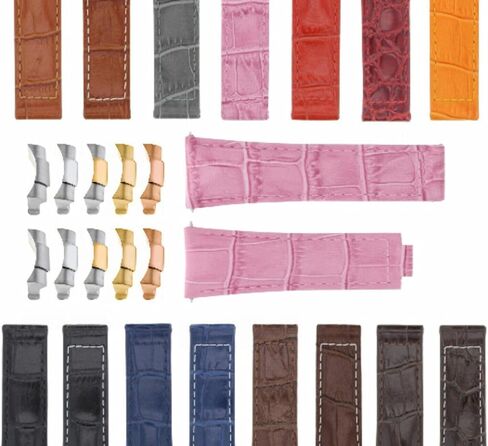Ewatchparts 20mm Leather Watch Band Strap End Link Piece Compatible With Rolex Daytona Short Medium in Saudi Arabia