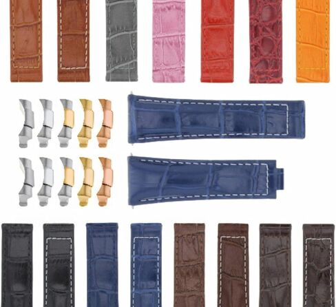Ewatchparts 20mm Leather Watch Band Strap End Link Piece Compatible With Rolex Daytona Short Medium in Saudi Arabia