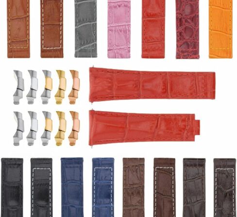 Ewatchparts 20mm Leather Watch Band Strap End Link Piece Compatible With Rolex Daytona Short Medium in Saudi Arabia