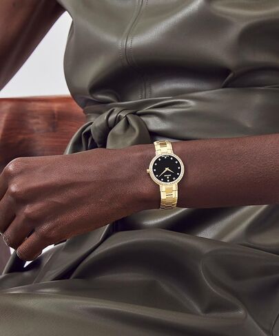 Movado Faceto Women's Watch - Swiss Quartz Movement, Stainless Steel Link Bracelet, Watch with Diamonds - 3 ATM Water Resistance - Luxury Fashion Timepiece for Her - 28mm in Saudi Arabia